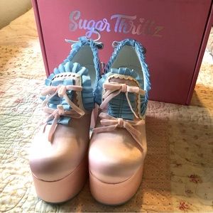 NIB Sold Out Dollskill SUGAR Thrillz Bisou Baby Platform Heels!